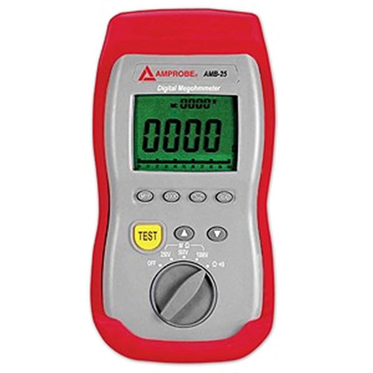 Amprobe 2730991 AMB-25 250V-1000V Digital Insulation Resistance Tester with Built-In Voltmeter