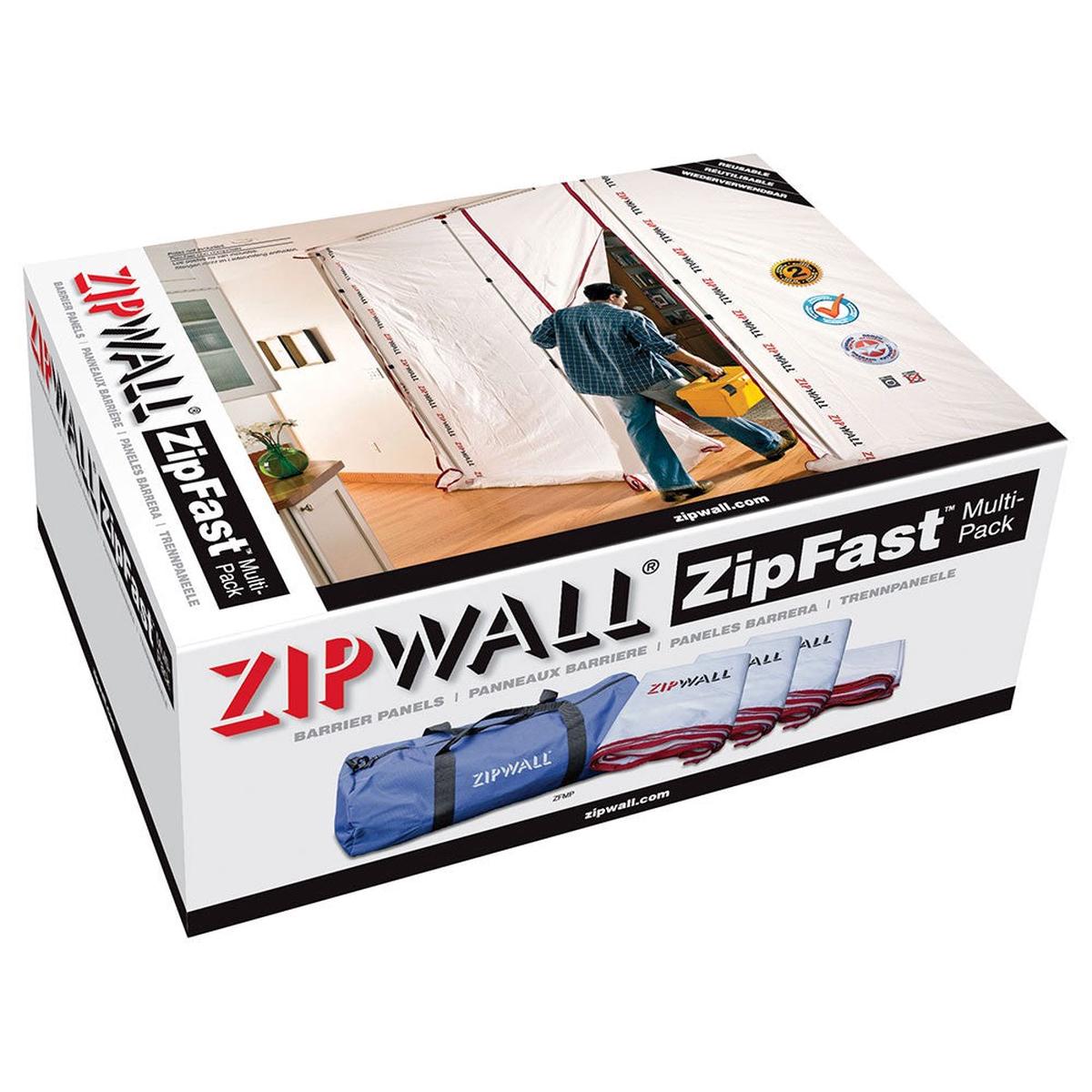 ZipWall Dust Barrier System ZFMP ZipFast Reusable Barrier Panels Mult-Pack
