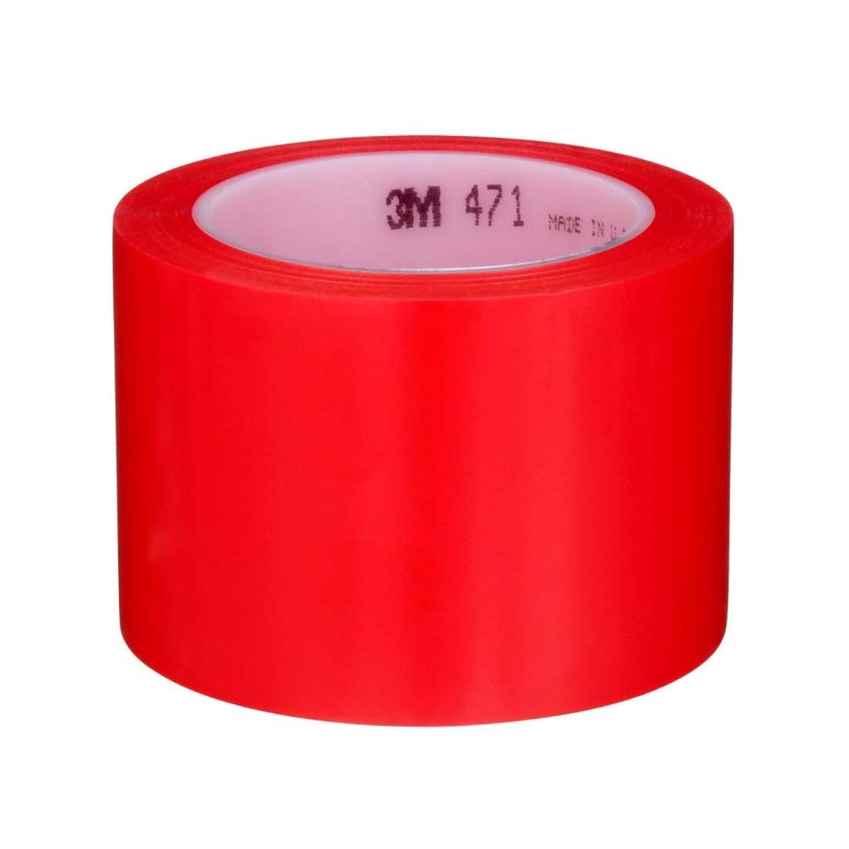 3M 471 471 IW Vinyl Tape Red for Floor Marking Paint Masking Color Coding (1 Roll 3 in x 36 yd) (7100064525) (12 Pack)