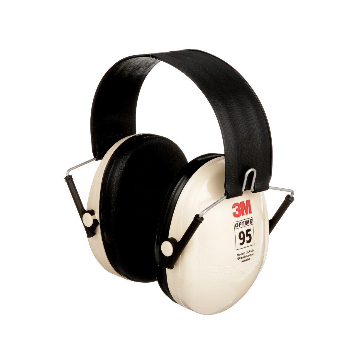 3M H6FV PELTOR Optime 95 Folding Over-the-Head Earmuffs 21 dB NRR Adjustable Beige (7000002328)