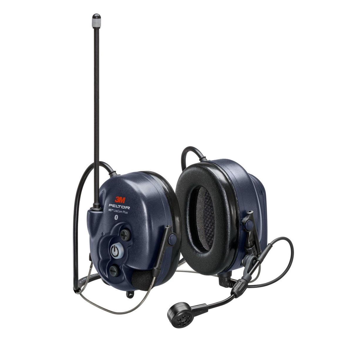 3M MT73H7B4610WS6NA WS LiteCom Plus Neckband Headset with Analog UHF Two-Way Radio Bluetooth and Noise-Cancelling Microphone (7100204390)