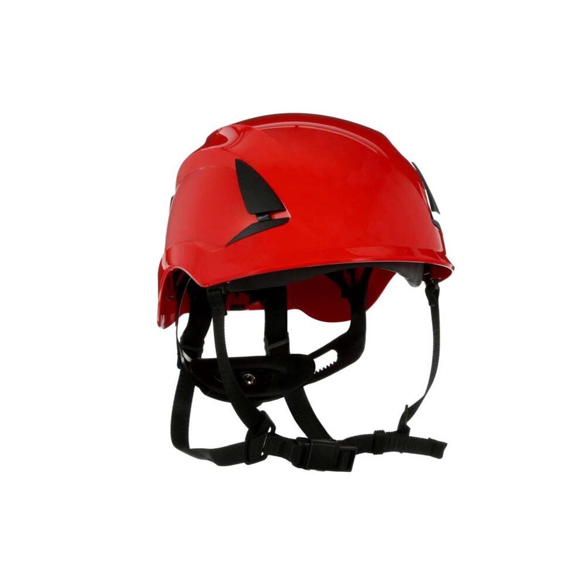 3M ANSI SecureFit Safety Helmet Non-Vented Red Climbing Style with 6-Point Suspension (7100175574)