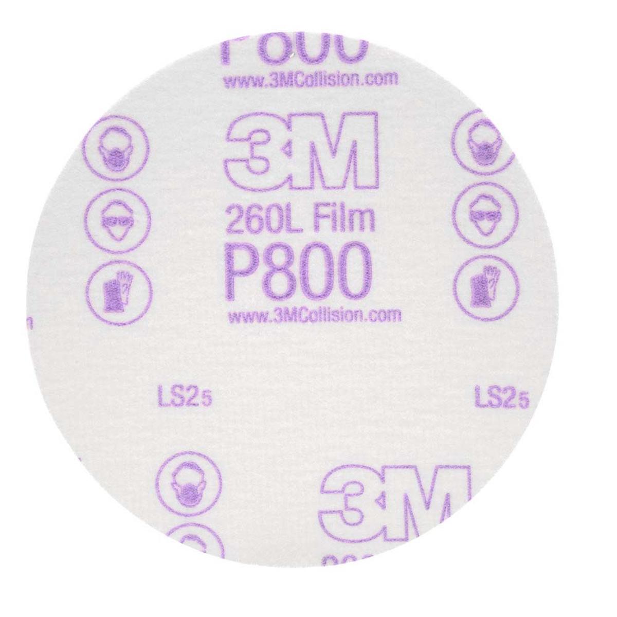 3M 00954 Hookit Finishing Film Abrasive Disc 260L 5 in P800 (7000000565) (100 Pack)