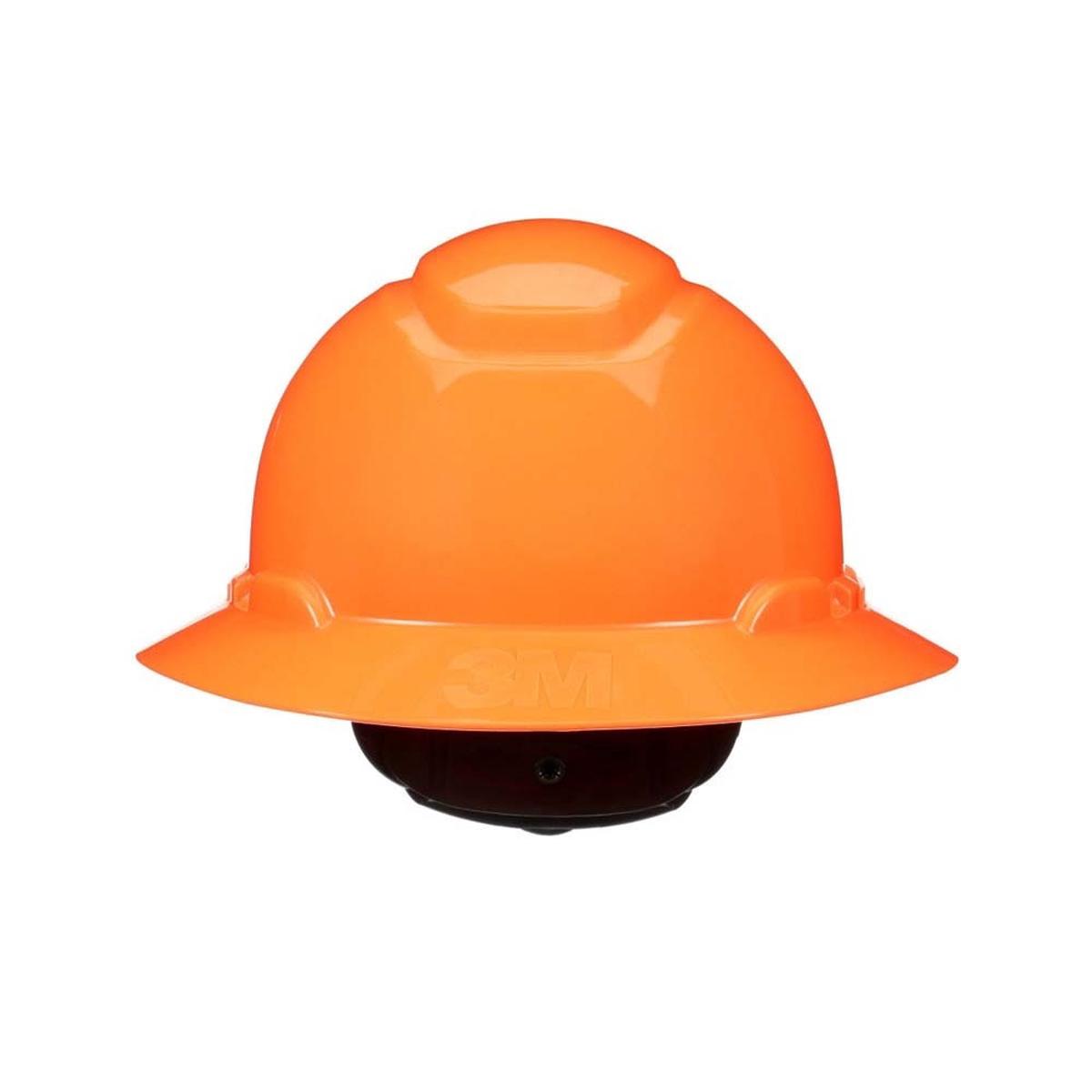 3M H-807SFR-UV SecureFit Full Brim Hard Hat H-Vis Orange 4-Point Pressure Diffusion Ratchet Suspension with UVicator (7100240033) (20 Pack)