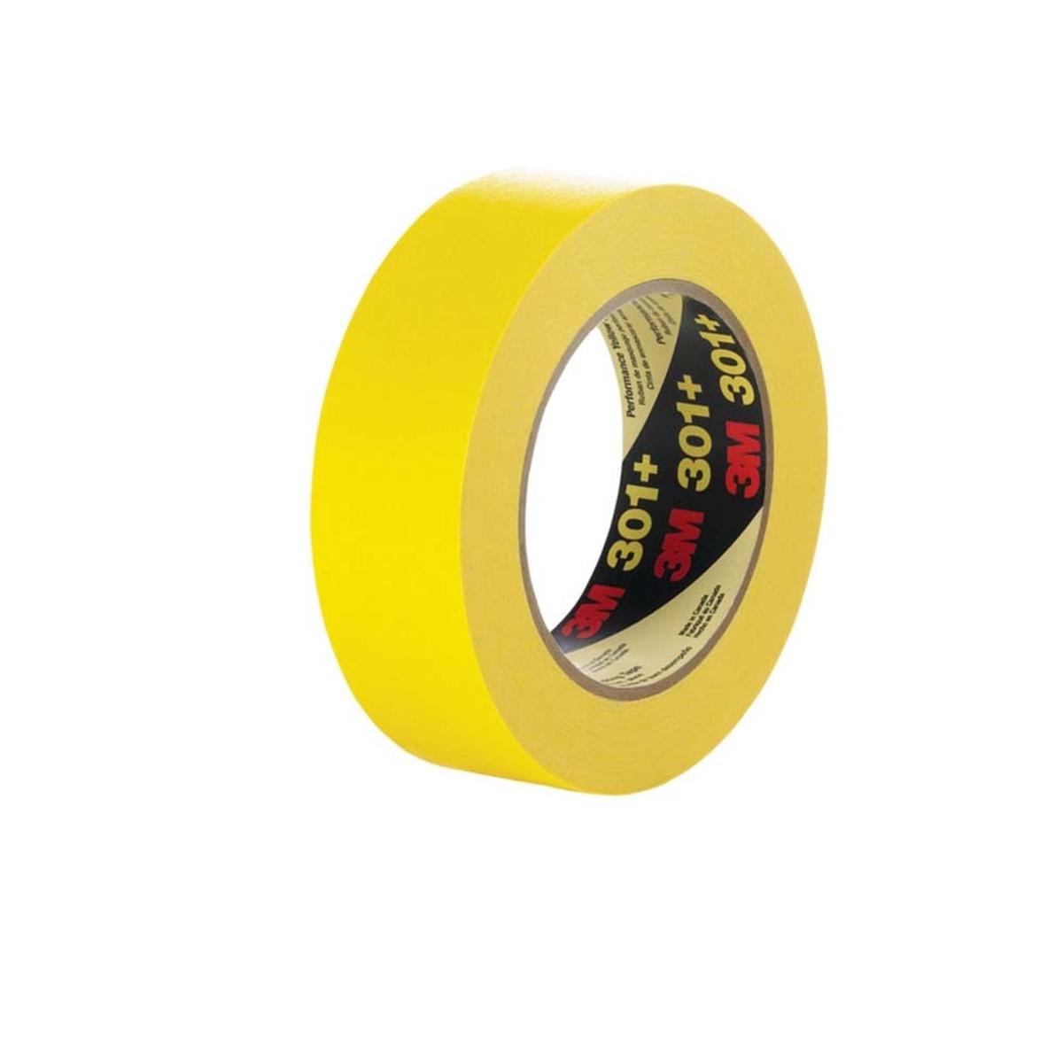 3M 301 Performance Yellow Masking Tape 48 mm x 55 m 63 mil (7000124891) (24 Pack)
