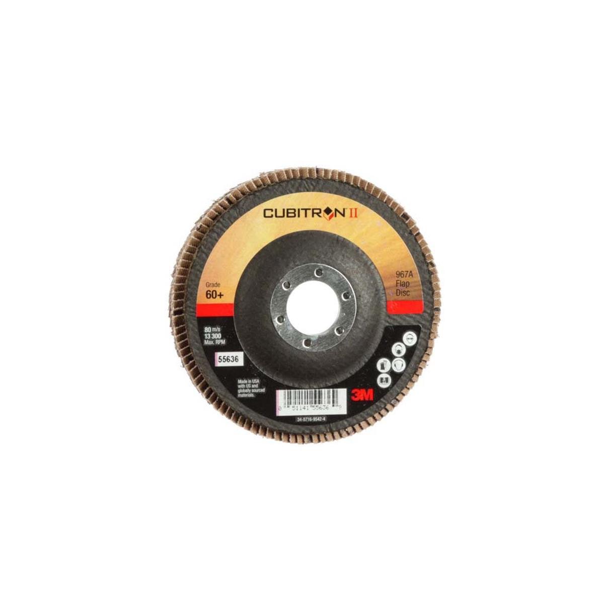 3M 967A Cubitron II Flap Disc 60 T27 4-12 in x 78 in Giant (7010327062) (10 Pack)
