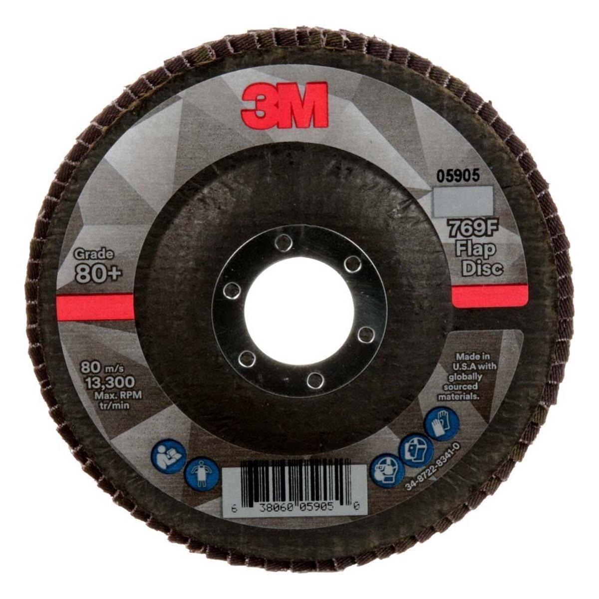 3M 05905 769F Flap Disc 80 T27 4-12 in x 78 in (7100178016) (10 Pack)