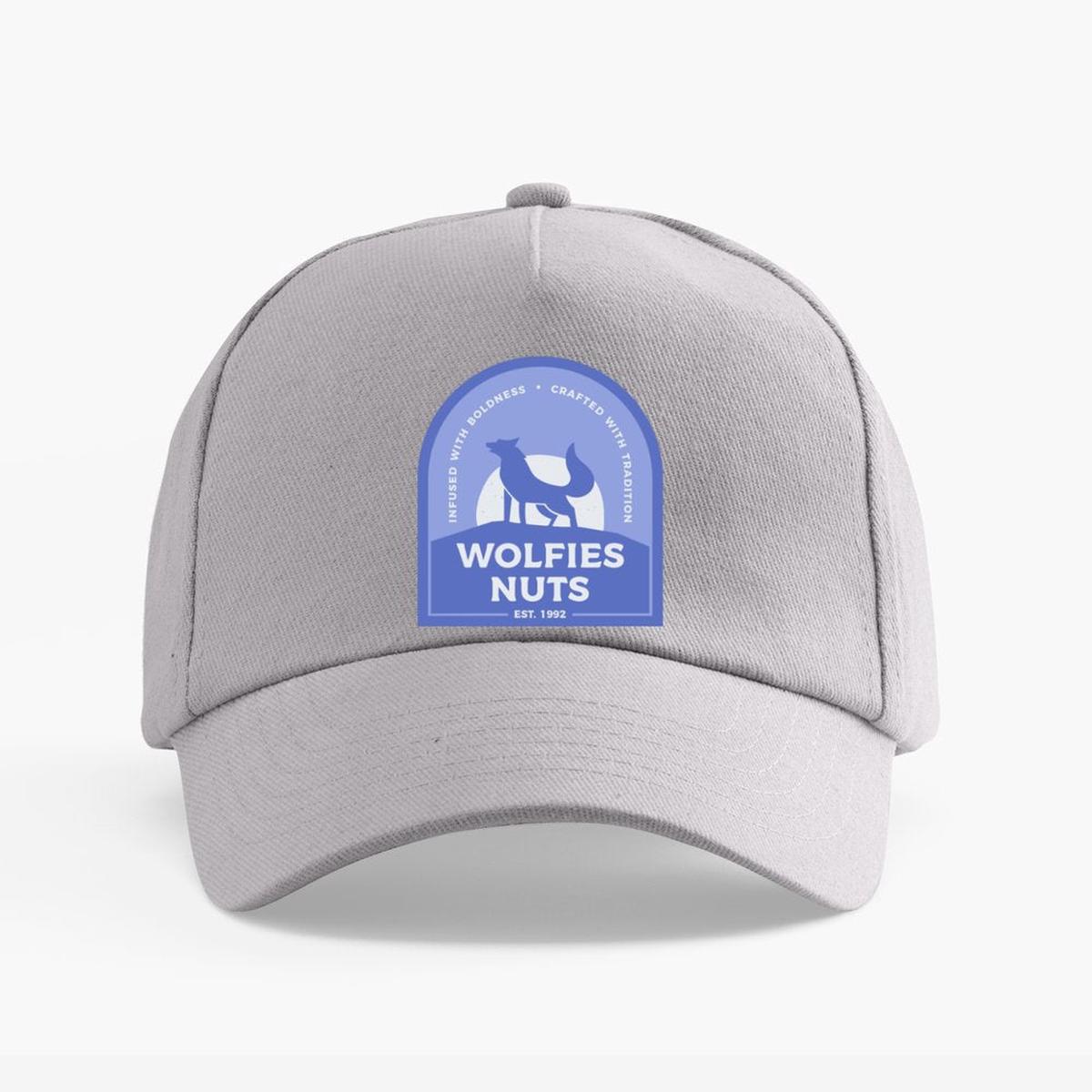 Wolfies Roasted Nut Co. Logo Baseball Hat (GREY)