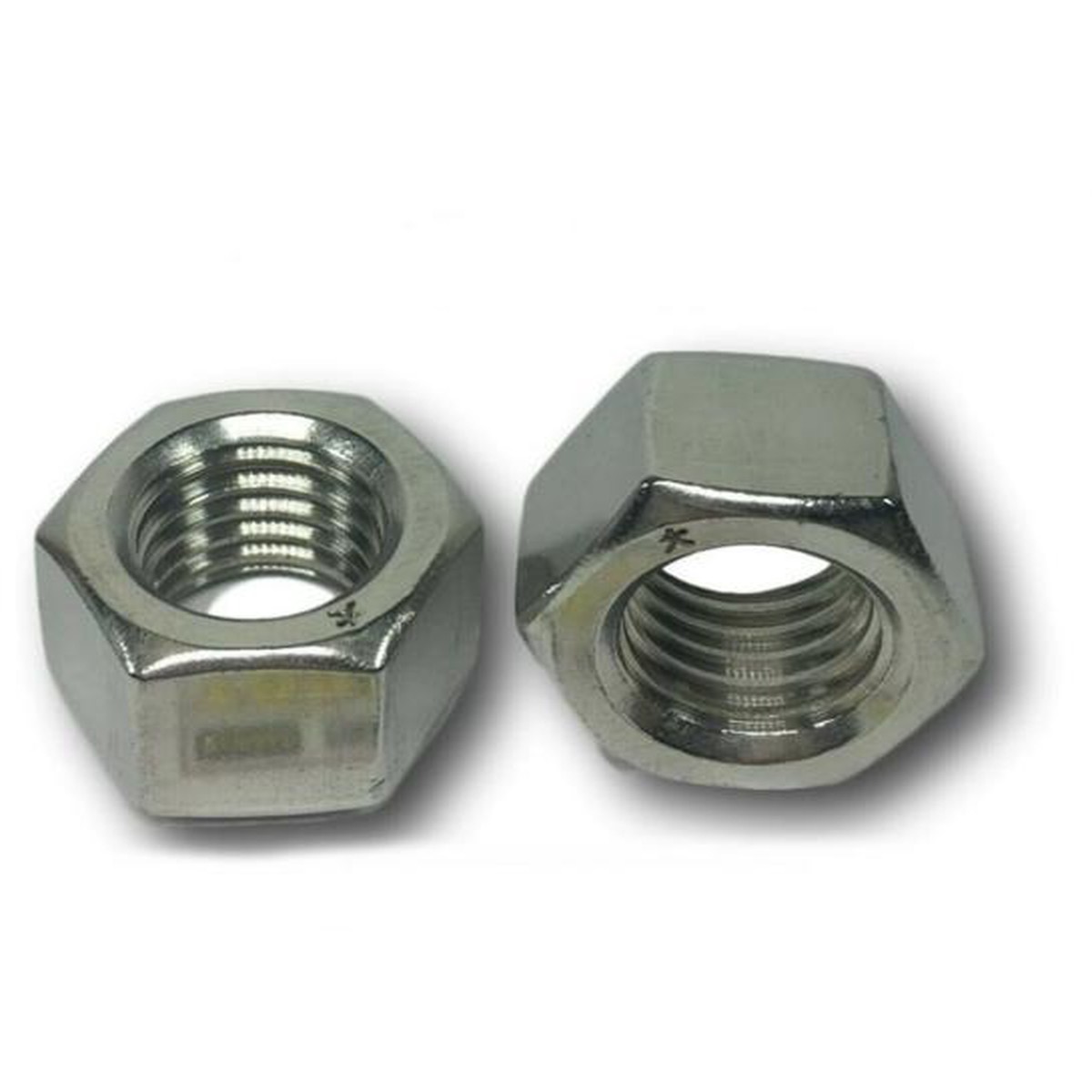 (Qty 100) 3/8"-16 Stainless Steel Finished Hex Nuts 304 / 18-8 3/8"-16