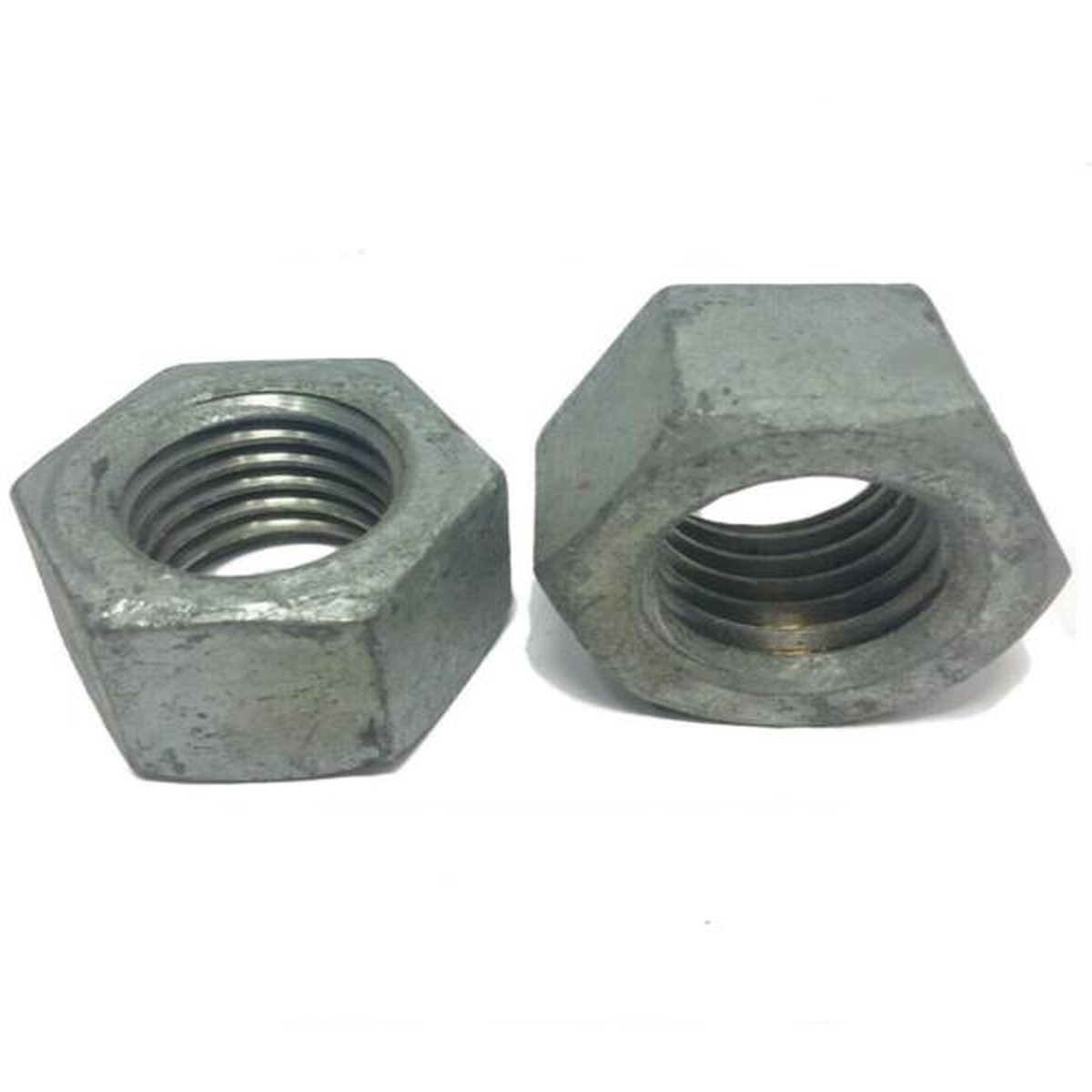 (Qty 1000) 1/2"-13 Low Carbon Grade 2 Finished Hex Nuts Hot Dipped Galvanized