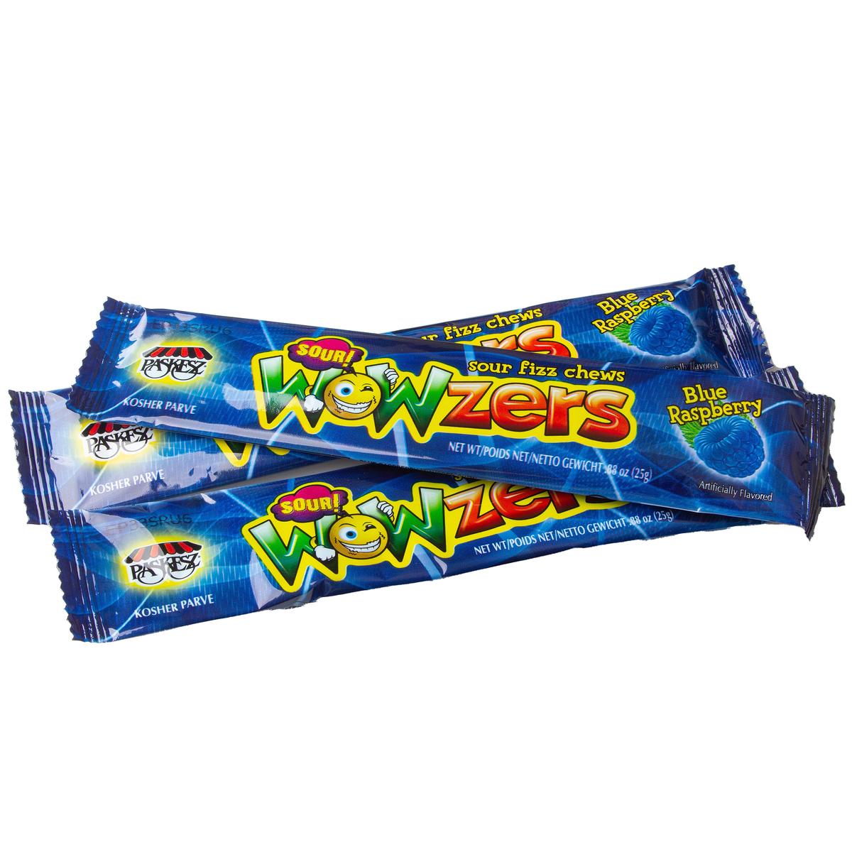 Wowzers Blue Raspberry Sour Fizz Chews - 48CT Box