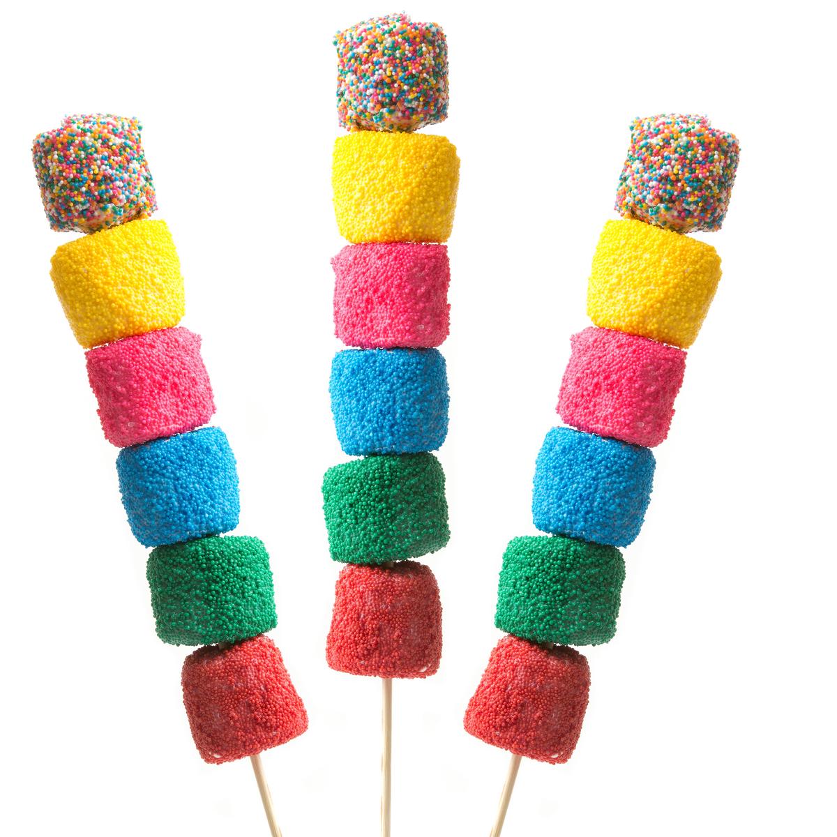 White Chocolate Dipped Marshmallow Kabob