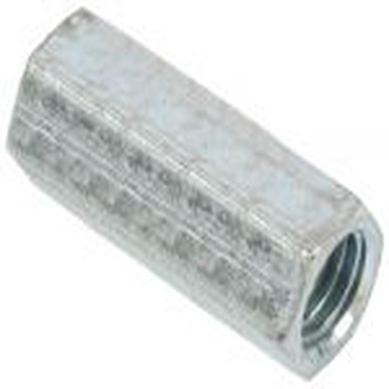 [100 PKG] Coupling Nuts Hex Reducing Steel Zinc 5/16-18 X 3/8-16 X 1